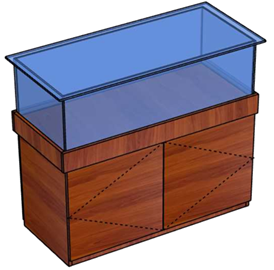 Tủ trưng bày bằng kính